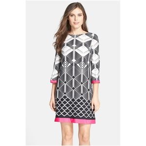 Eliza J Geometric Print Sheath Dress